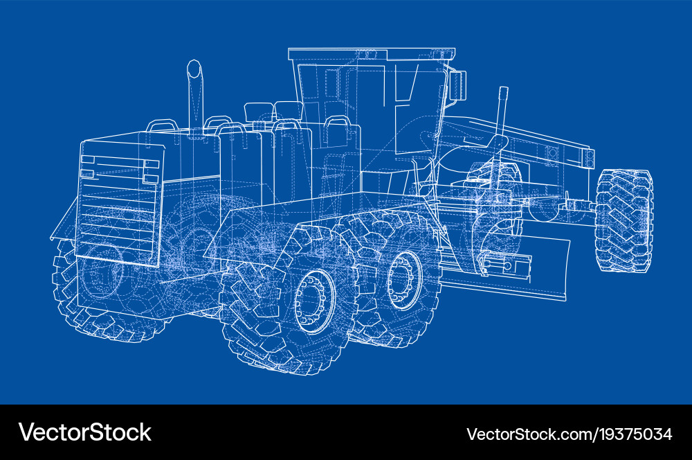 Road grader vector image
