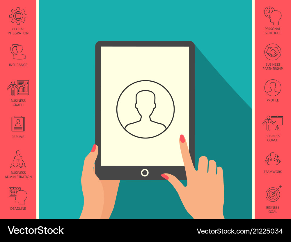Symbol of user icon in circle profile line vector image