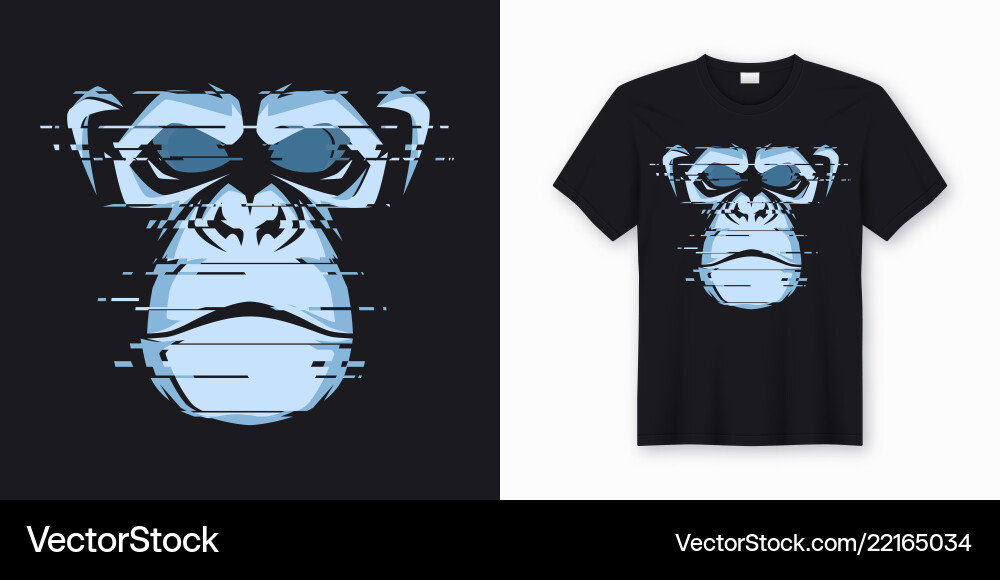 T-shirt and apparel design with glitchy T-shirt and apparel design with glitchy vector image