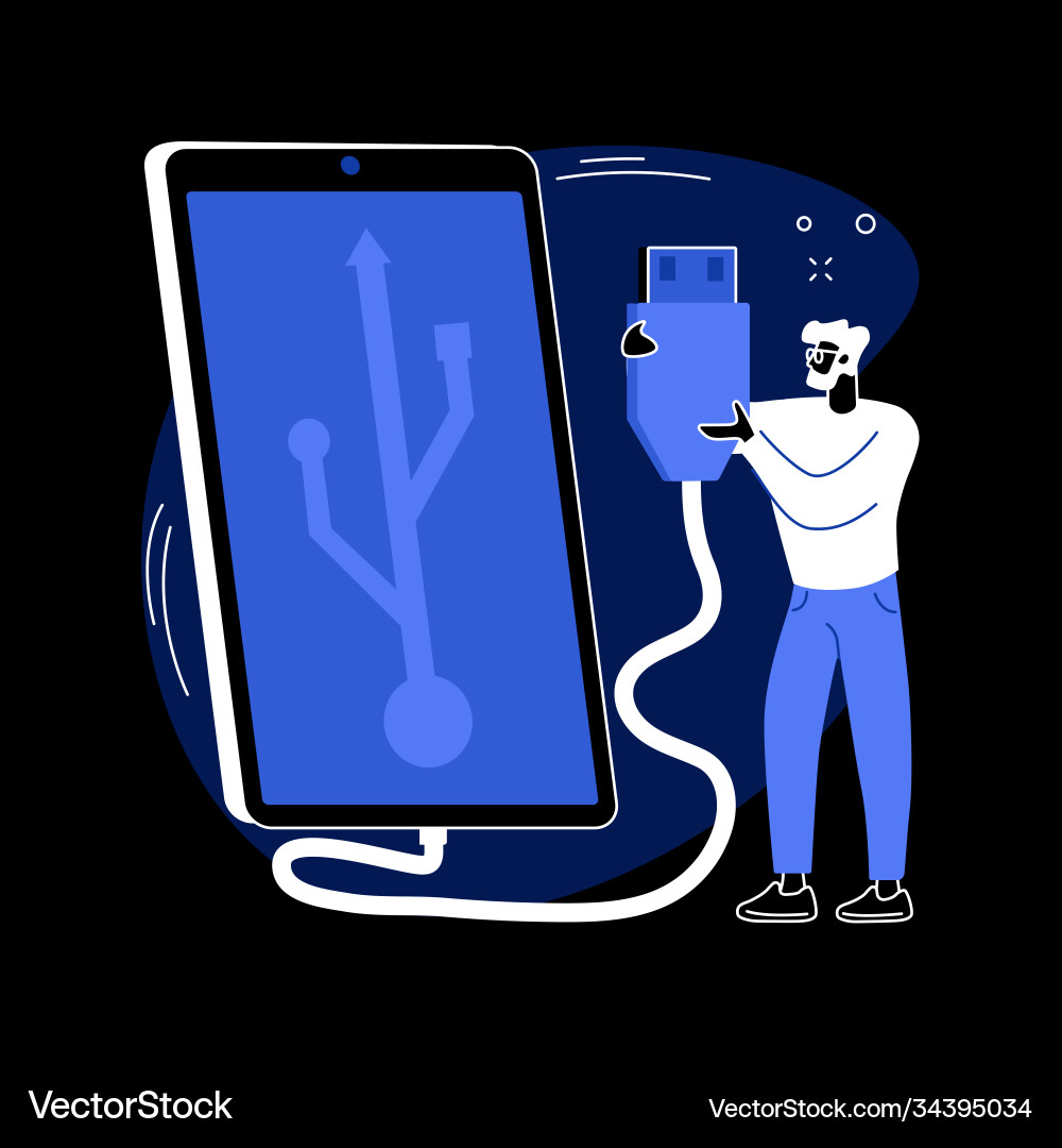 Usb connection abstract concept Vector Image
