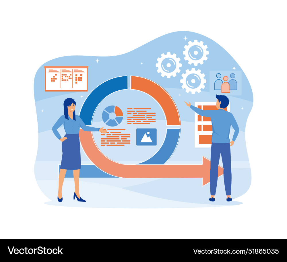 Agile project management and scrum task board vector image
