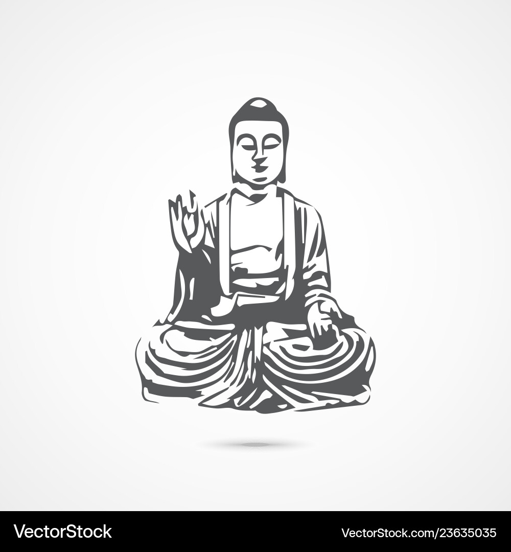 Chinese buddha icon vector image