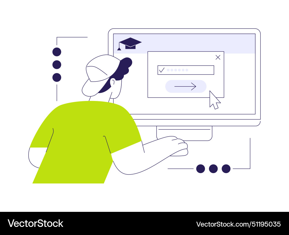 Class access code abstract concept Class access code abstract concept vector image