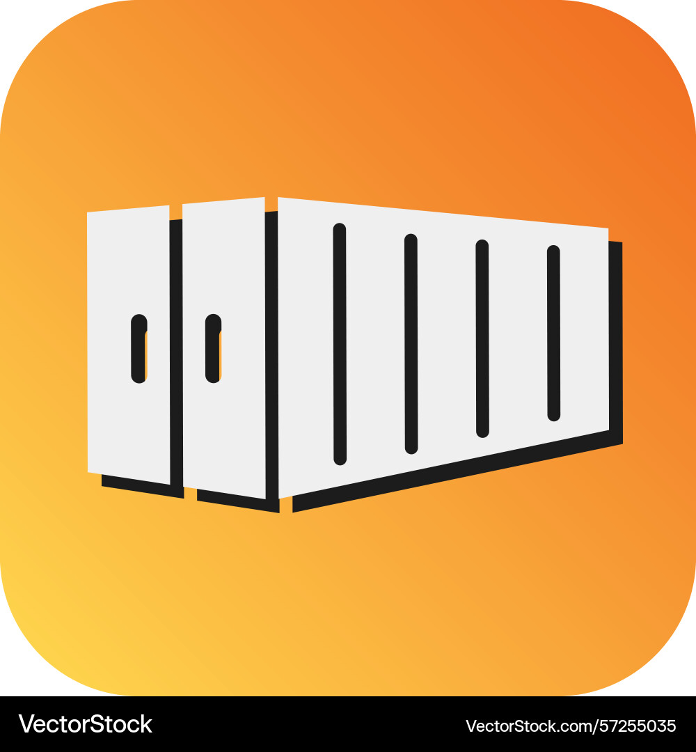 Container glyph gradient background icon Vector Image