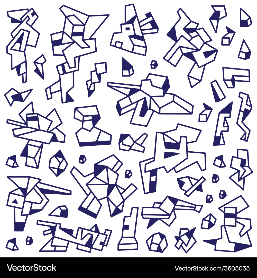 Digital Circuit Patterns vector image