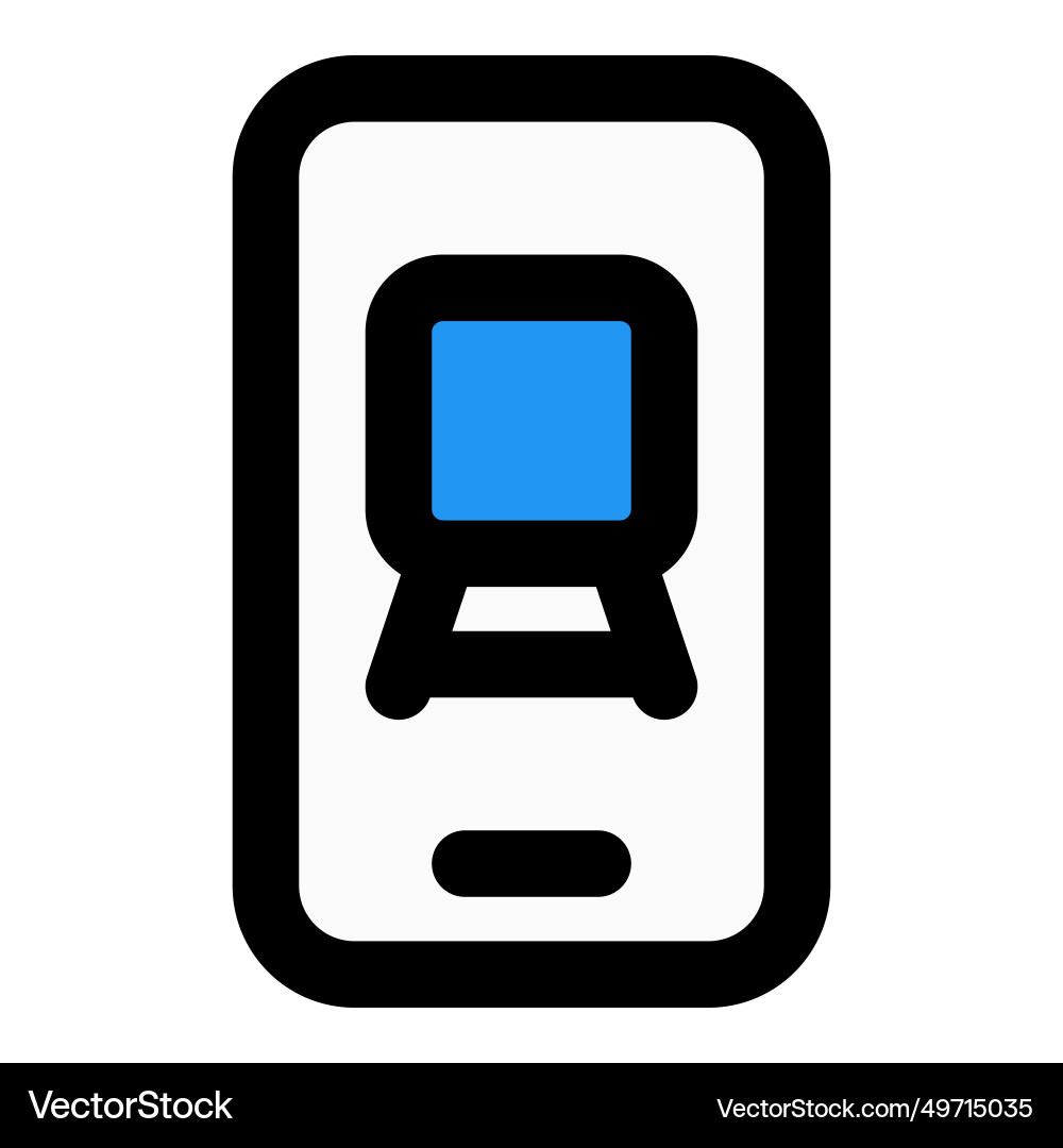 Digital ticket stored on mobile device Vector Image