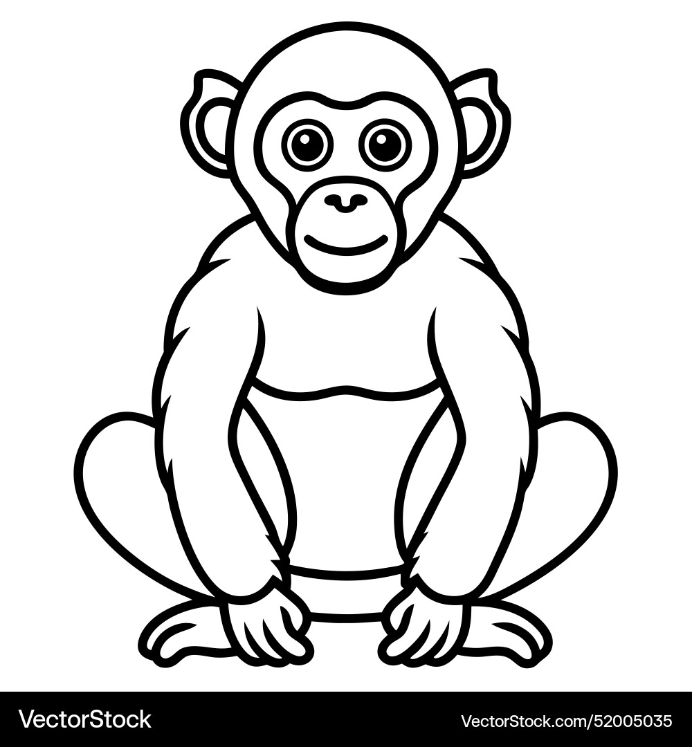 Douc monkey sits icon Vector Image