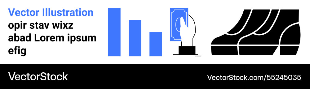Financial data visualization with bar graphs Vector Image