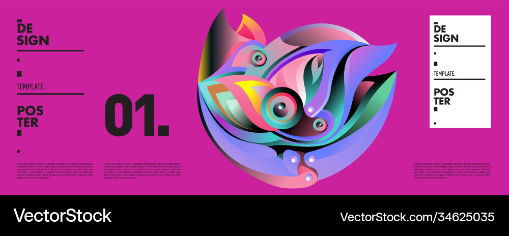 Landing page background template with colorful Vector Image