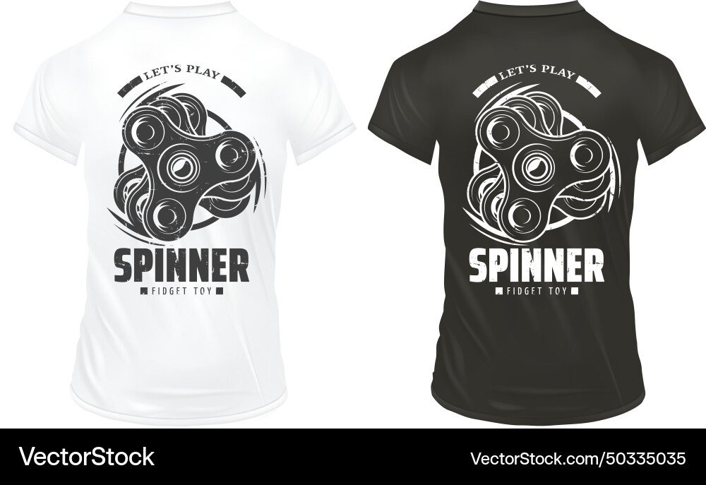 Modern rotating fidget spinner prints template Vector Image