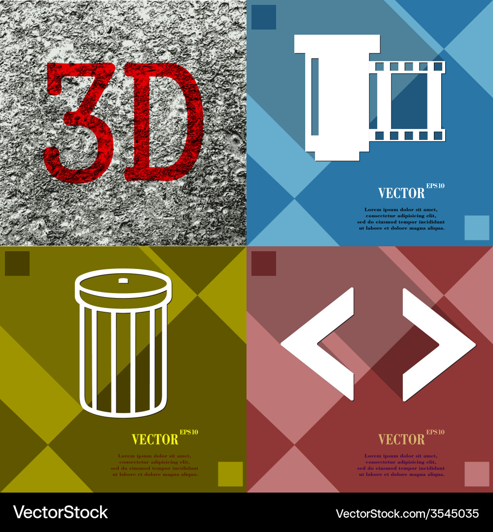 Set of abstract backgrounds with different web vector image