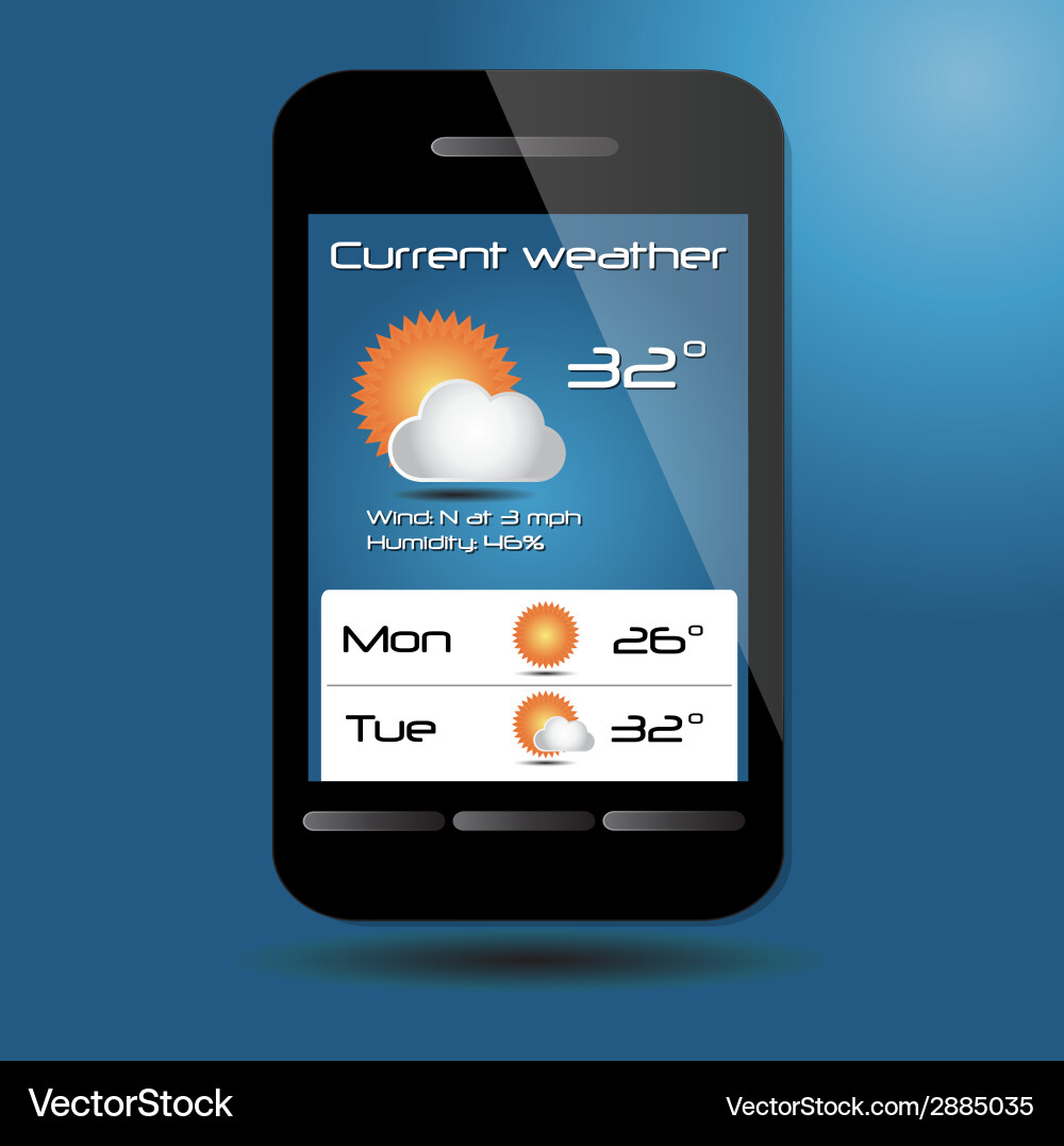 Set of weather icons for web and mobile vector image