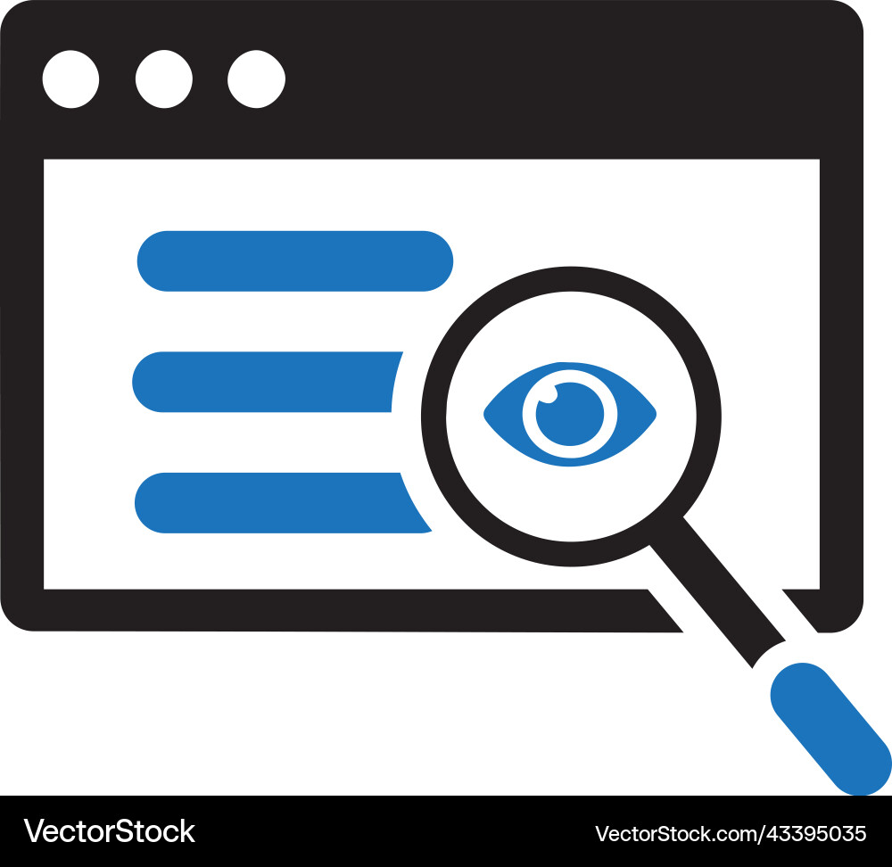 Website visibility icon simple editable graphics Vector Image