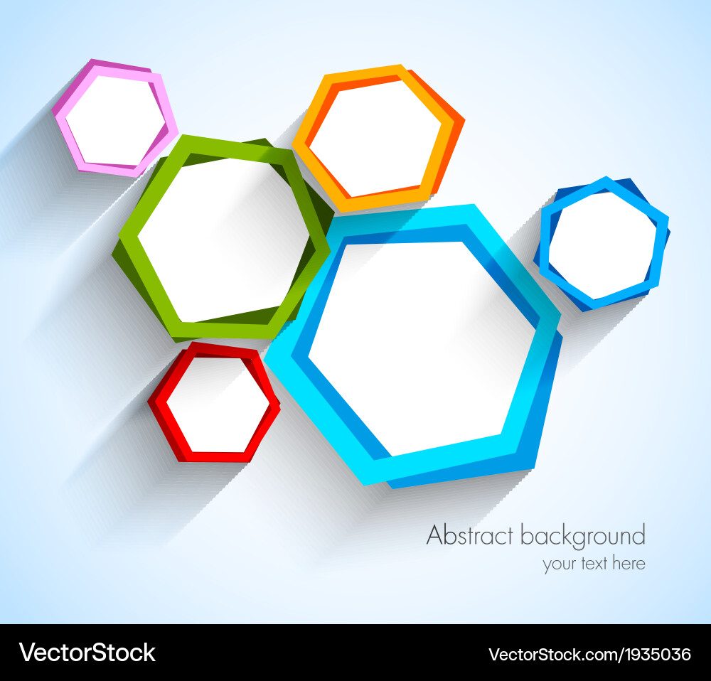Abstract background with hexagons vector image