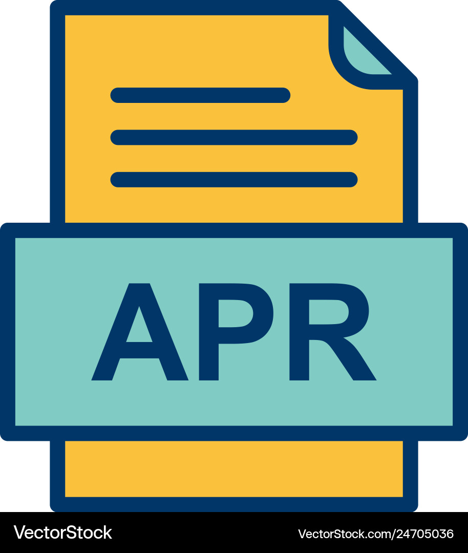 Apr file document icon Vector Image