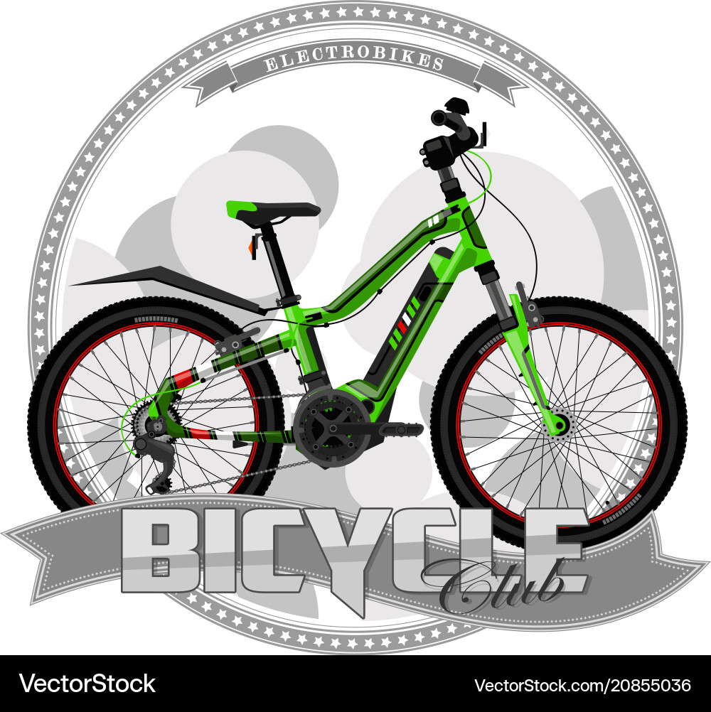 Bicycle of a certain type on symbolic background Vector Image