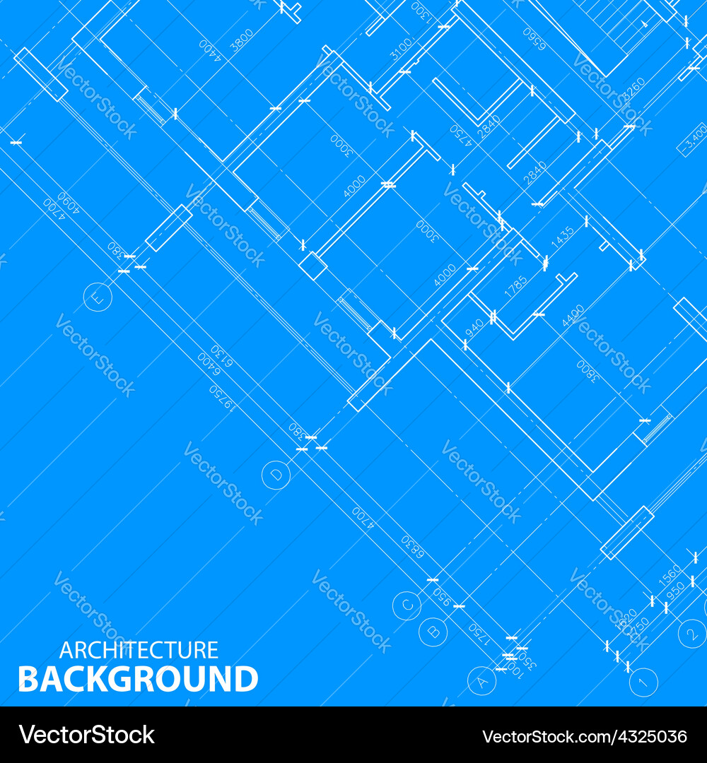 Blueprint best architecture model vector image