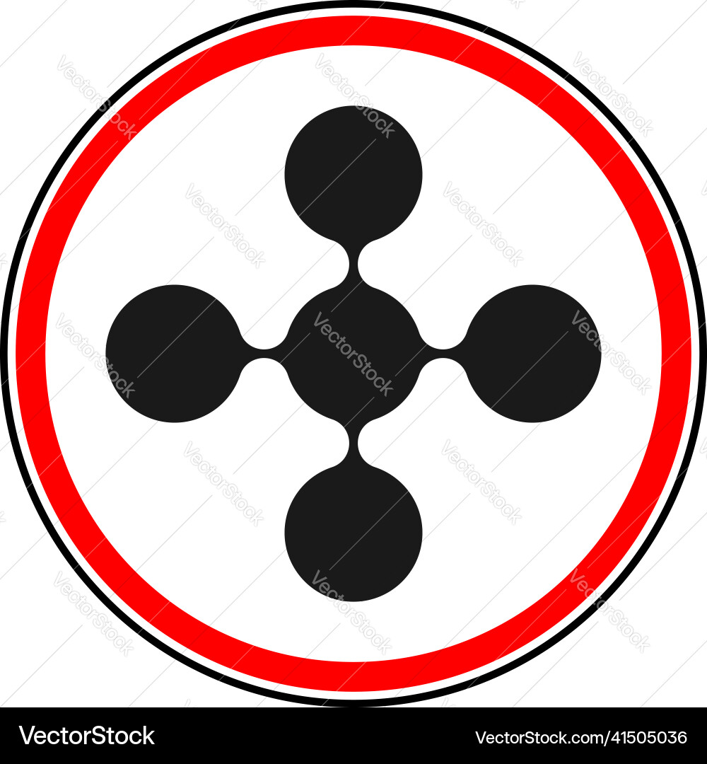 Connected circles nodes as technology tech vector image