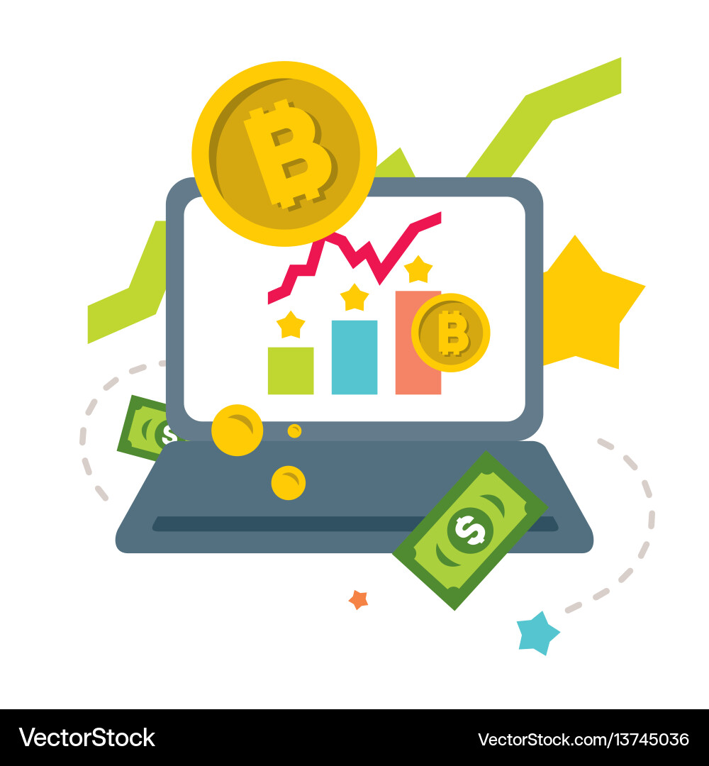 Cryptocurrency Investment Earnings – Royalty-Free Vector | VectorStock