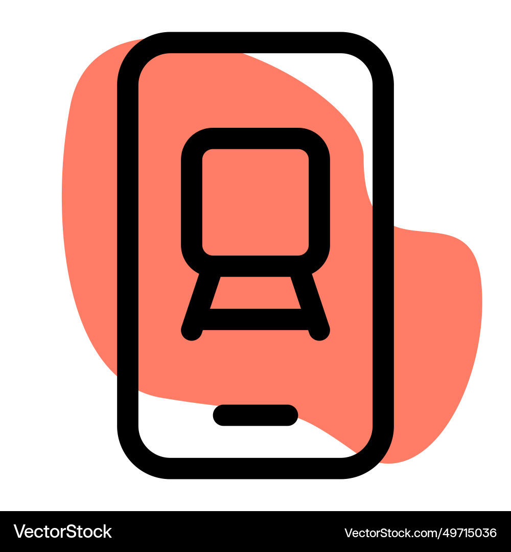 Digital ticket stored on mobile device Vector Image