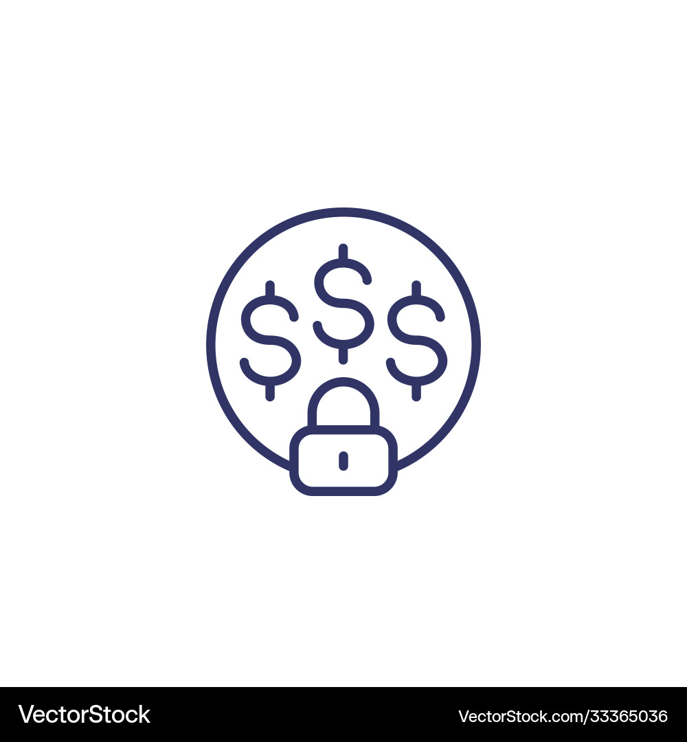 Fixed Cost Icon - Line Style vector image
