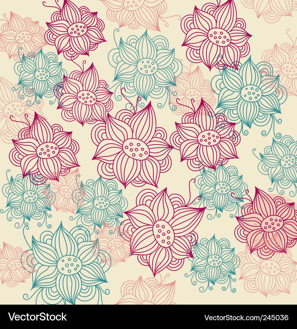 Floral Vintage Pattern vector image