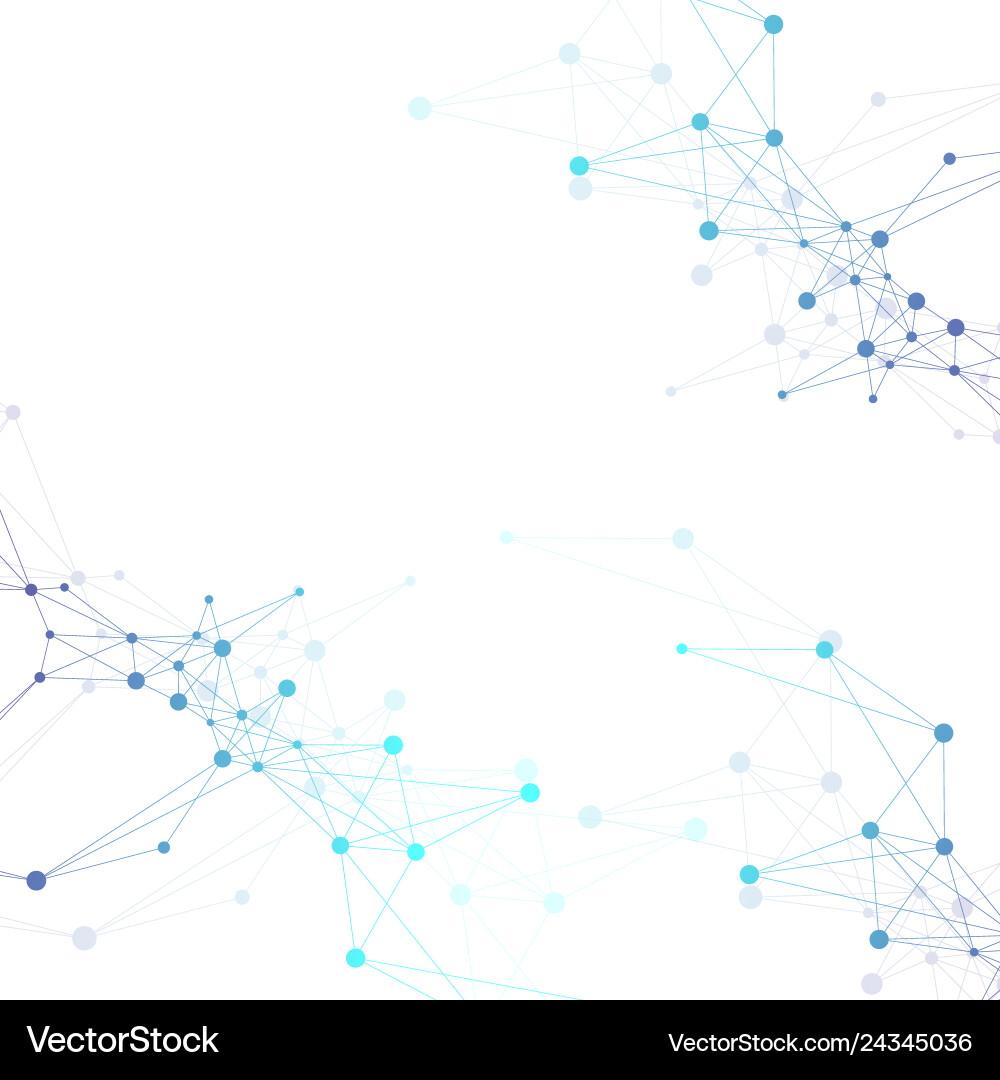 Geometric abstract background with connected line Vector Image