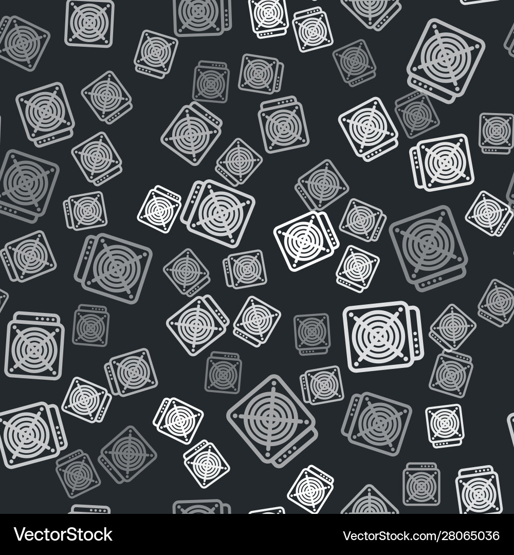 Grey asic miner icon isolated seamless pattern Grey asic miner icon isolated seamless pattern vector image