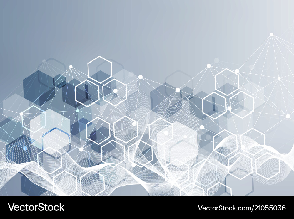 Hexagonal abstract background big data Hexagonal abstract background big data vector image