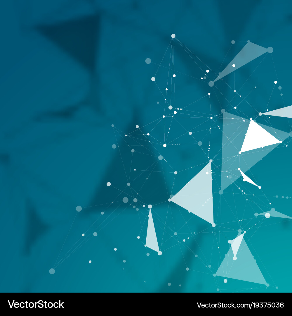 Line and dots connect geometric abstract Vector Image