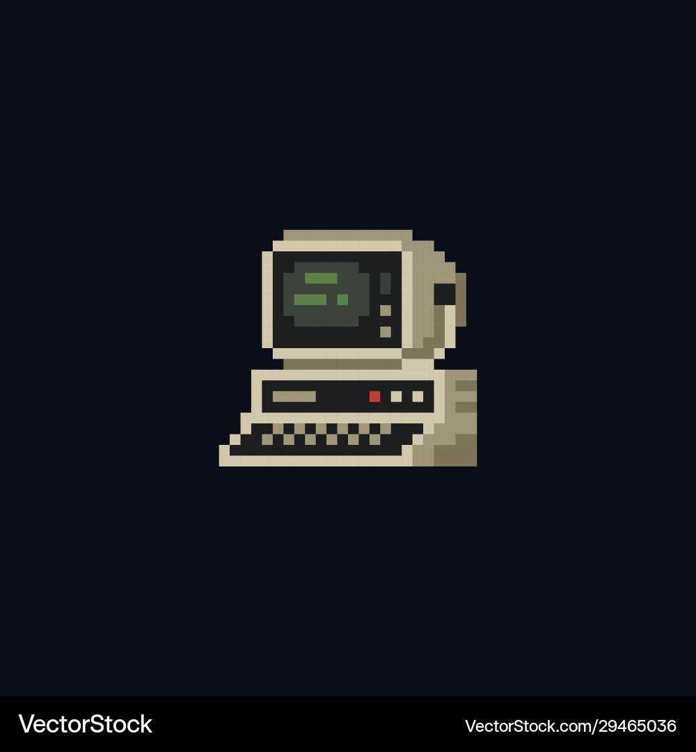Retro Computer Console vector image