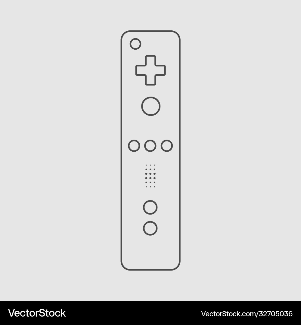 Video game controller linear Vector Image