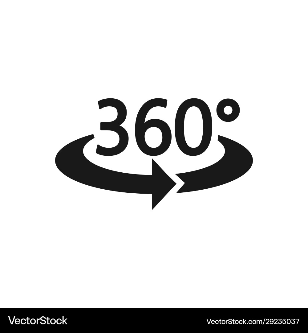 360 Degree Angle Icon Vector Image