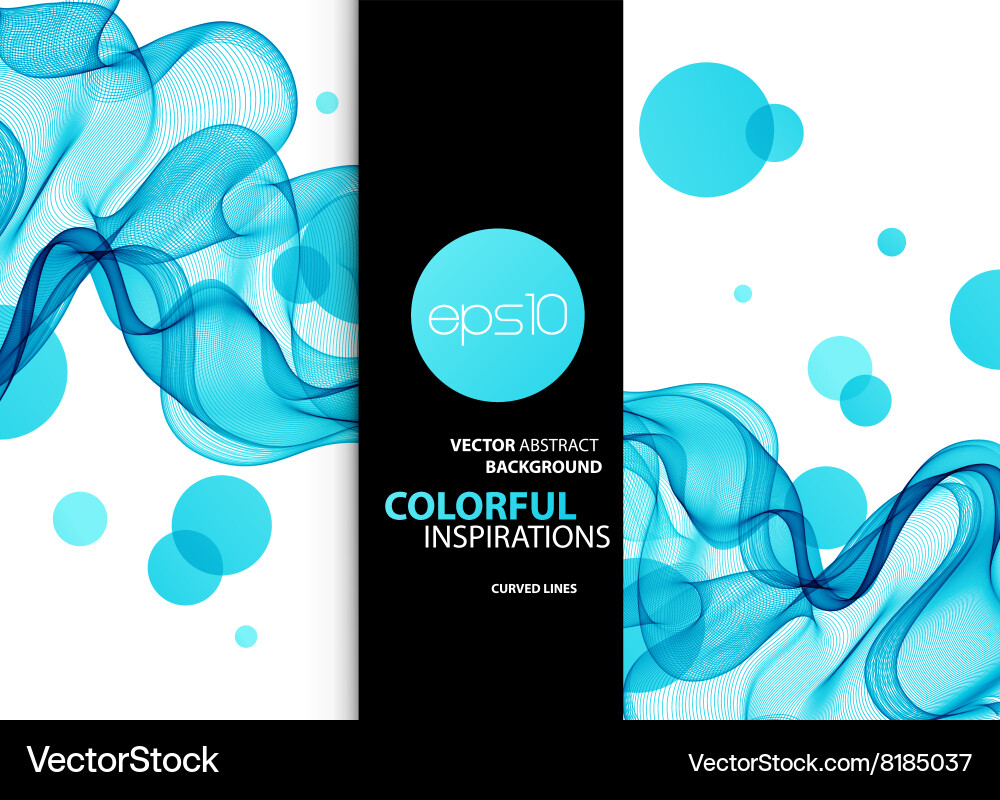 Abstract color wave design element Vector Image