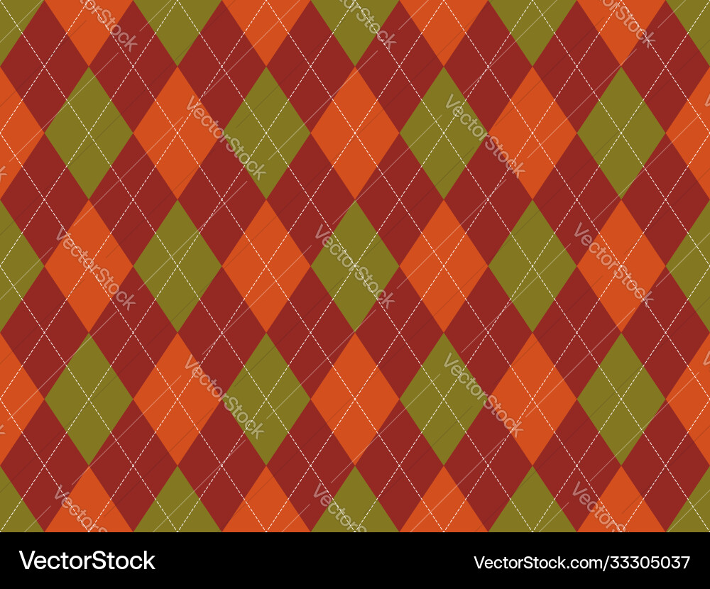 Argyle pattern seamless fabric texture background Vector Image