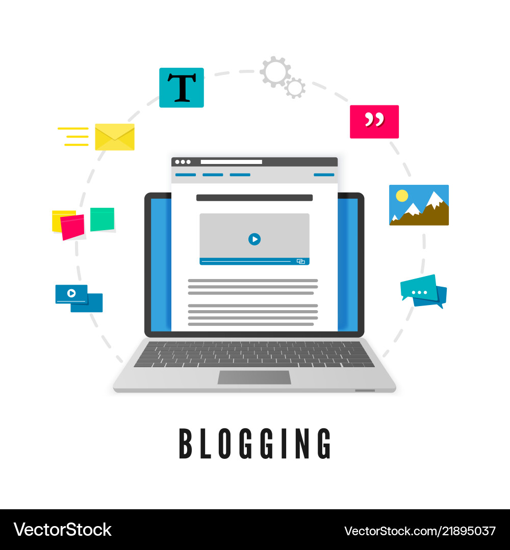 Blogging Website Concepts vector image