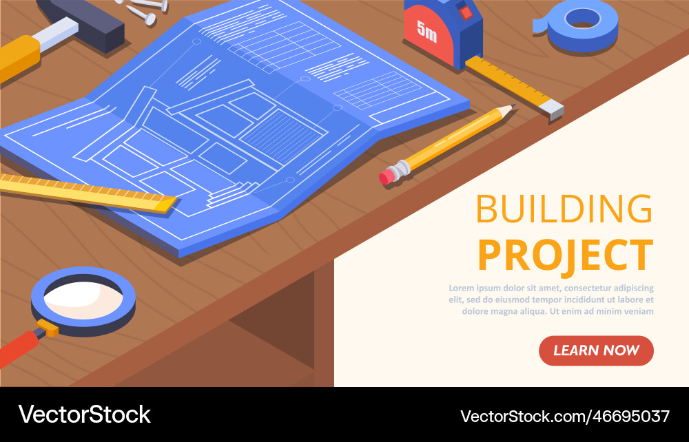 Building project concept Building project concept vector image
