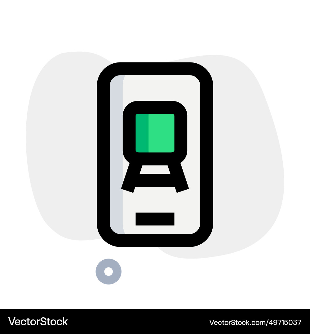 Digital ticket stored on mobile device Vector Image