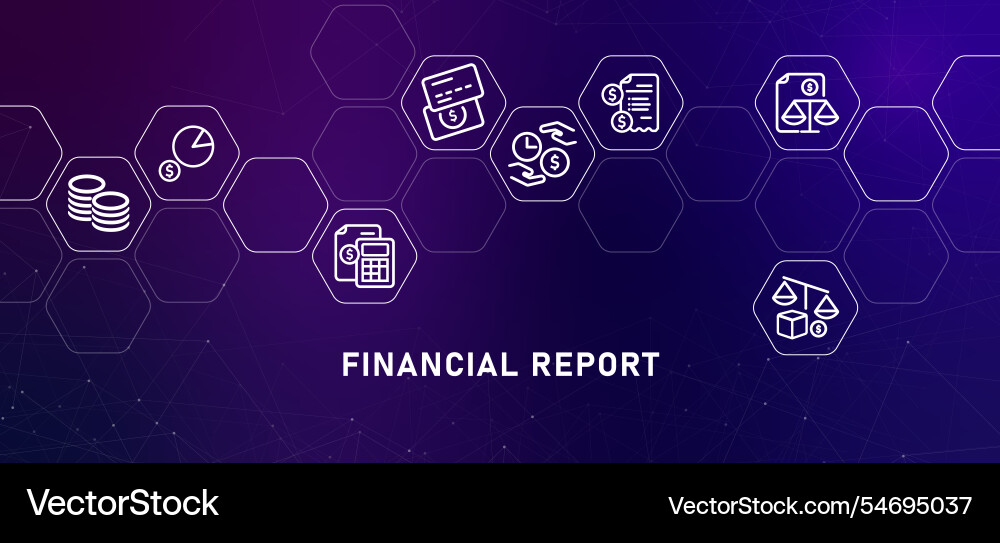 Financial report gradient header layout business Financial report gradient header layout business vector image