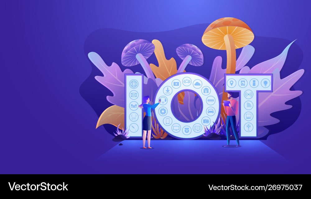 Flat design internet thingsiot concept Flat design internet thingsiot concept vector image