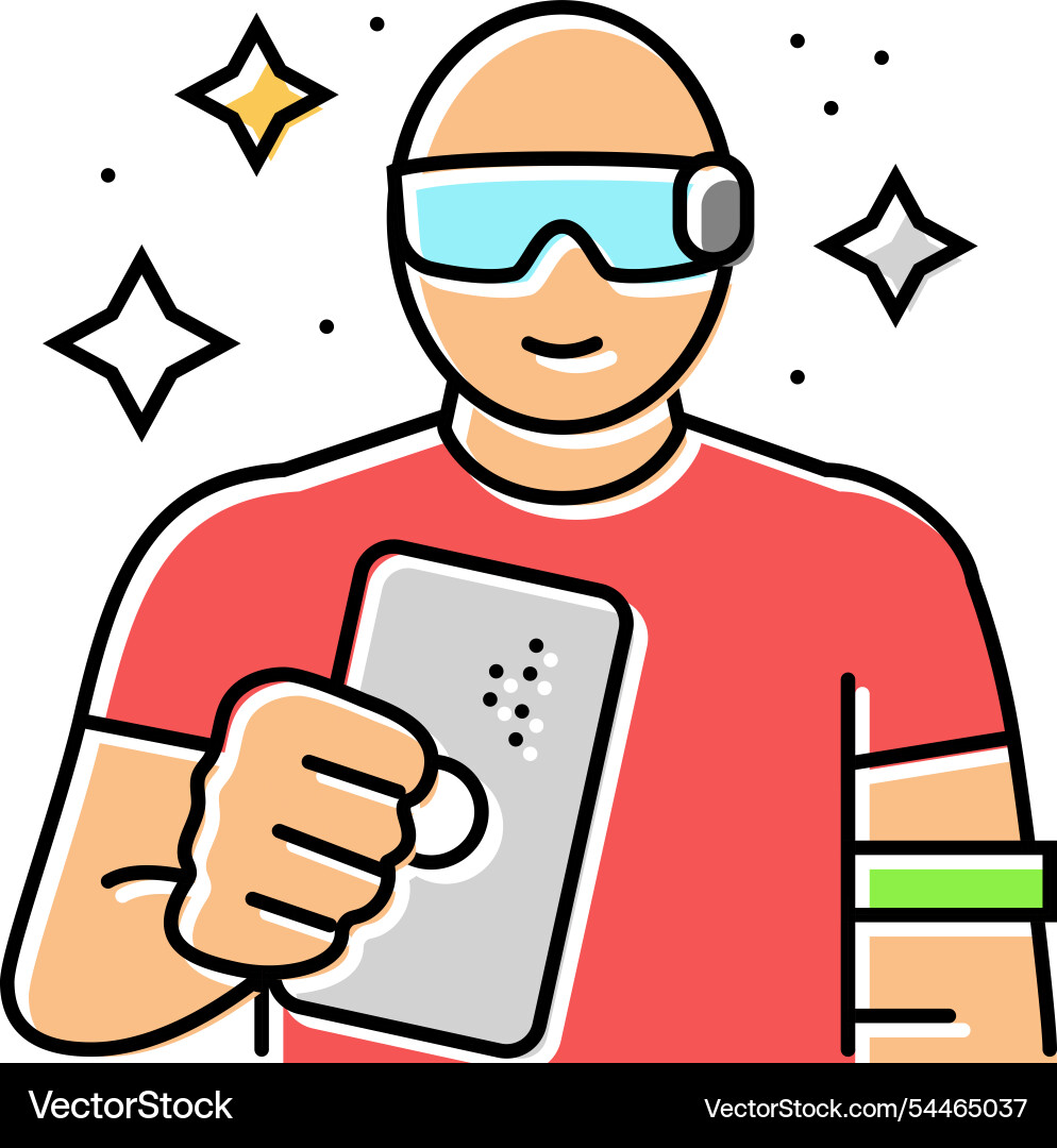 Gadget geek tech enthusiast color icon Vector Image