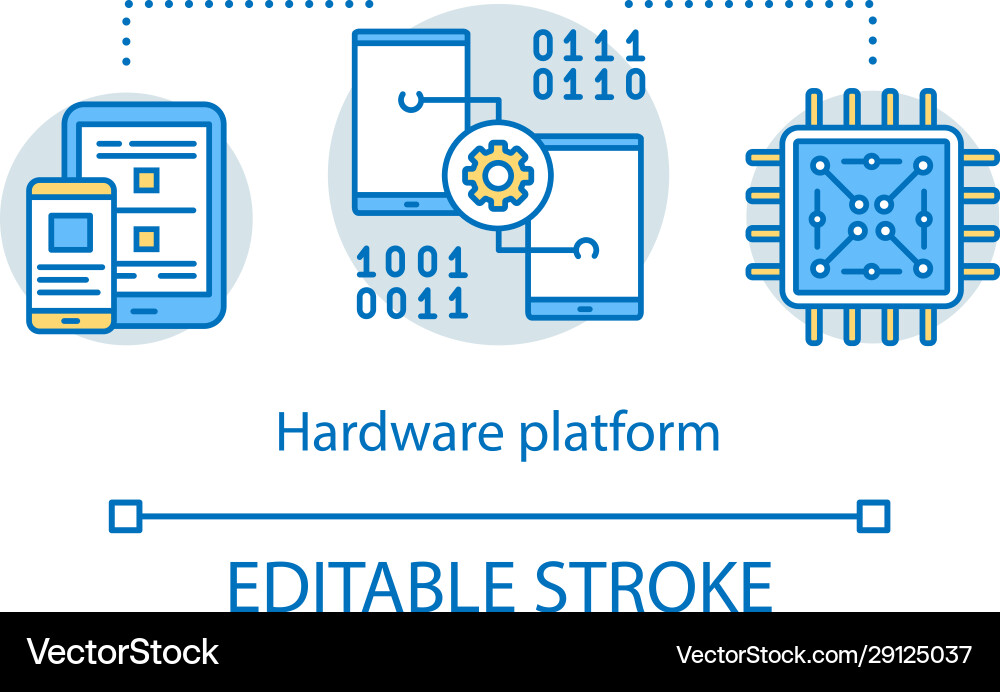 Hardware Platform Technology Icon vector image