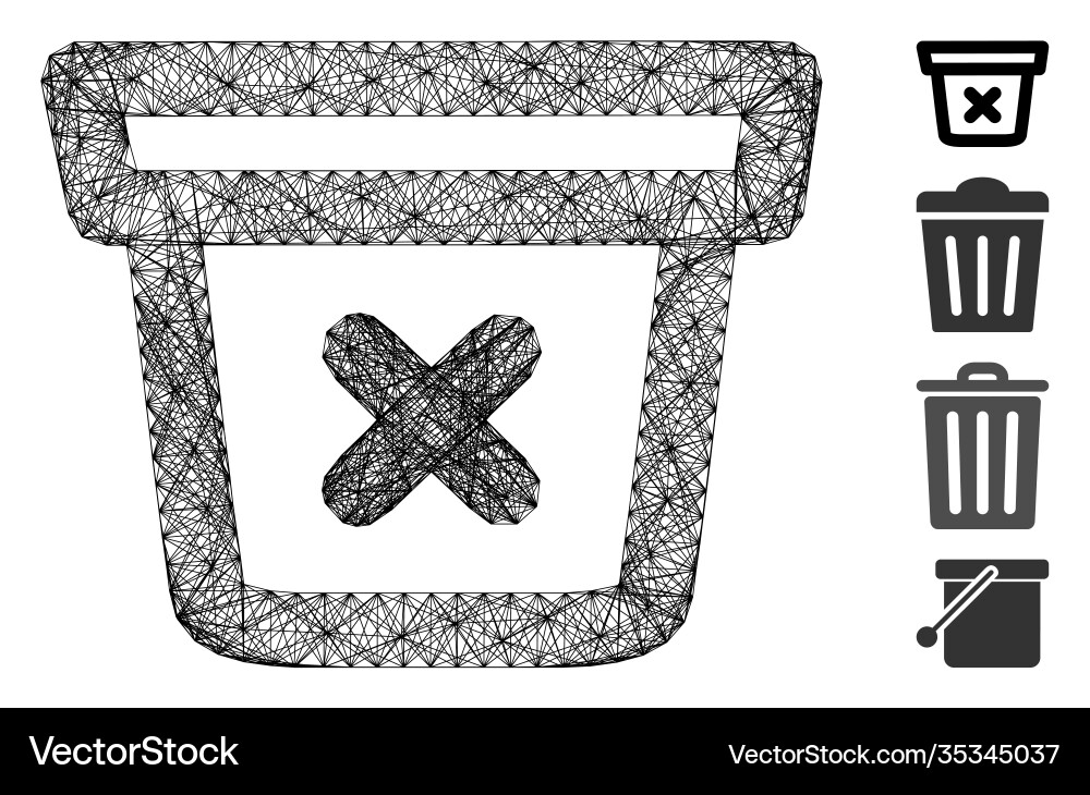 Hatched remove data mesh Vector Image
