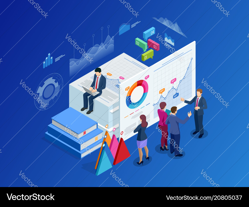 Isometric Document Stack - Bureaucracy vector image
