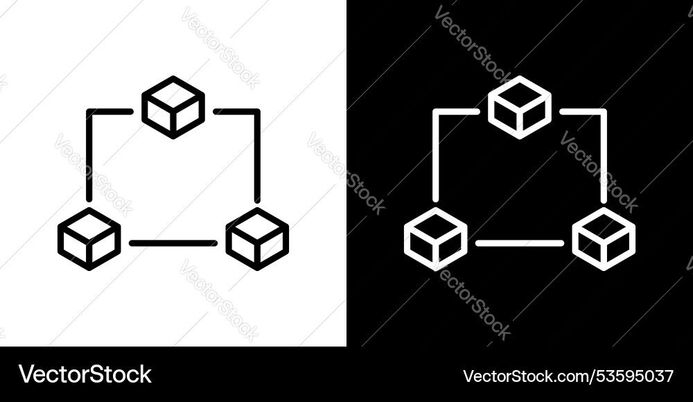 Modules thin line icon set Modules thin line icon set vector image
