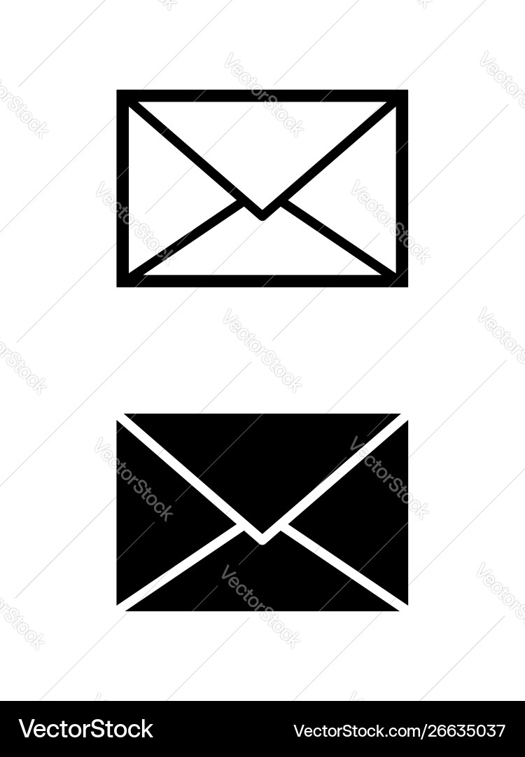 Rectangular envelope Rectangular envelope Vector Image