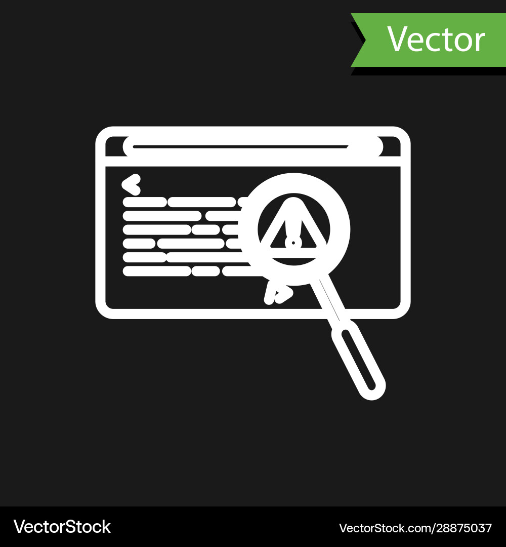 White line system bug concept icon isolated vector image