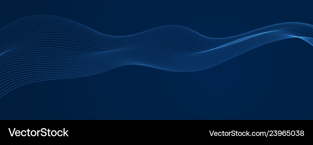3d particles mesh array sound wave flowing over 3d particles mesh array sound wave flowing over vector image