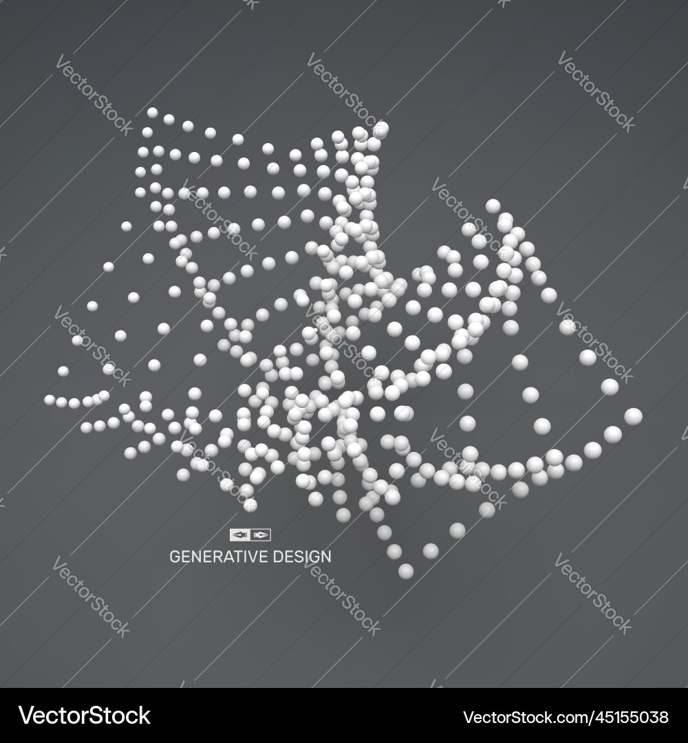 3d sphere composition many balls in empty space 3d sphere composition many balls in empty space vector image