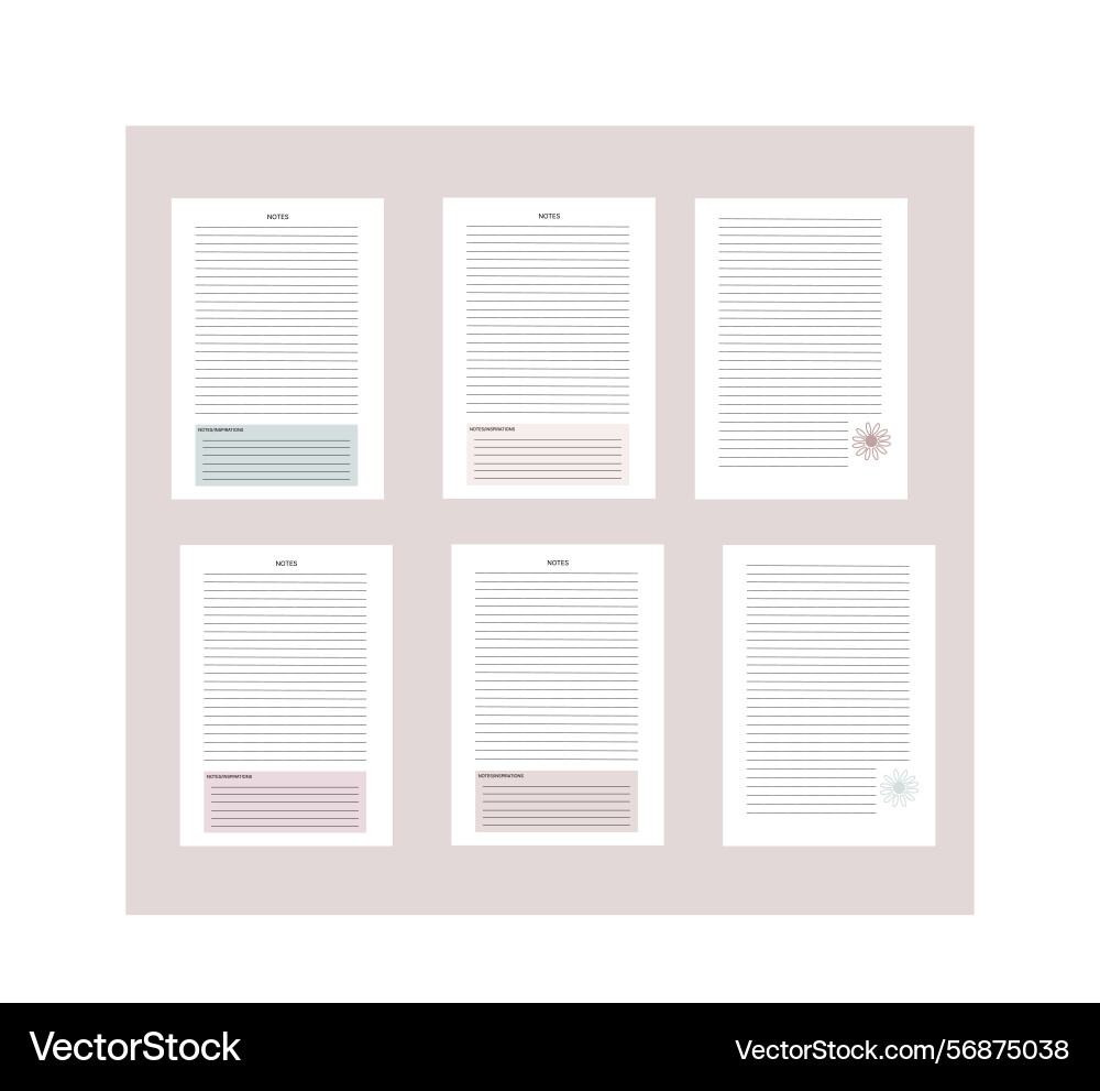 Notes daily plannesrealistic sheetrealistic page Vector Image